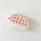 CouldNook Gingham Quilted Mini Zip Pouch - Desk Accent