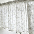 CouldNook Daisy Floral Half-Curtain - Aesthetic Cotton Cafe Drapery