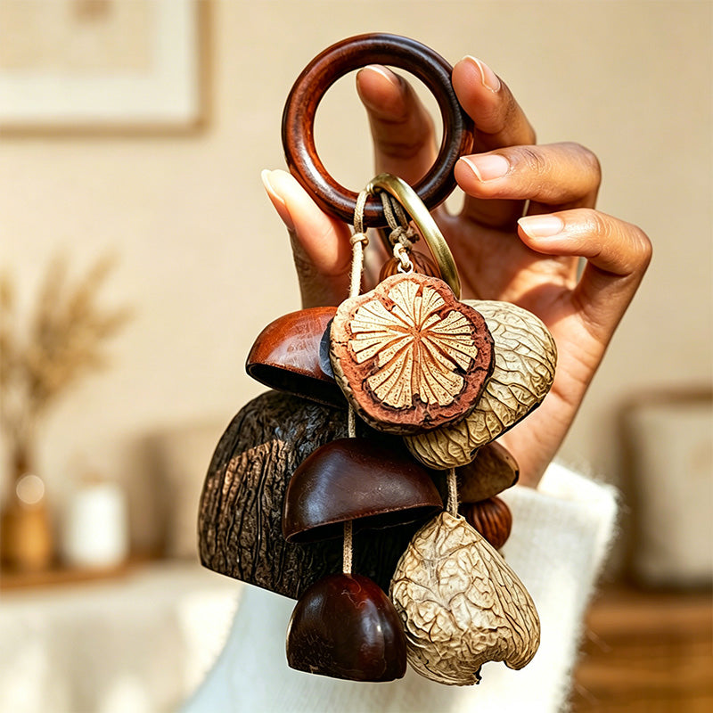CouldNook Handmade Natural Plant Pod - Wind Chime Keychain