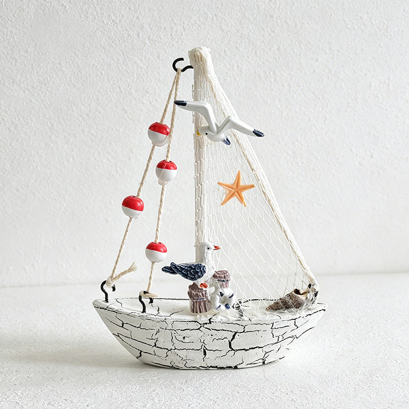 CouldNook Mediterranean Shell Bird Hanging - Coastal Nautical Ornament