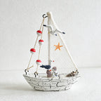 CouldNook Mediterranean Shell Bird Hanging - Coastal Nautical Ornament