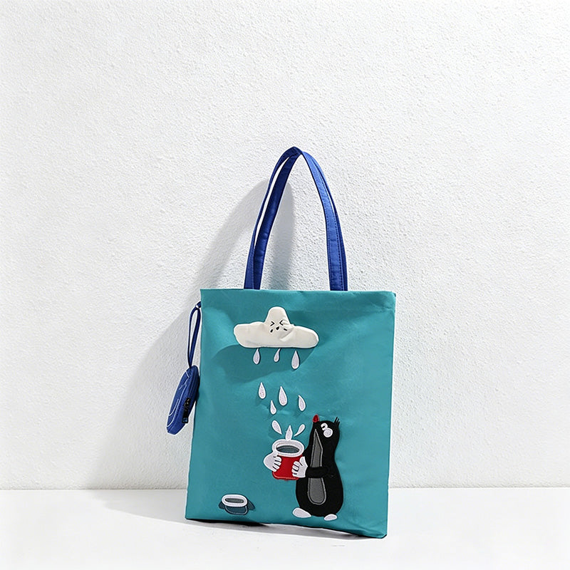 CouldNook Rain Cloud Cat Tote Bag - Daily Carry Accent