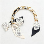 CouldNook 16.54’’ Printed Bow Chain Bag Strap - Soft Accent
