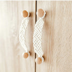 CouldNook Macrame Wood Cabinet Pull Cord - Cabinet Accent Decor