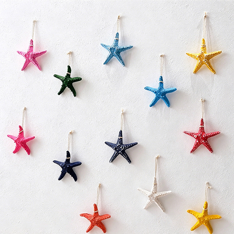 CouldNook Mediterranean Starfish Ornament - Bright Yellow Coastal Decor