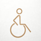 CouldNook Restroom Door Symbol Sign - Guest Room Marker