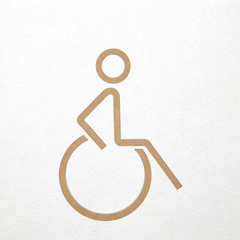 CouldNook Restroom Door Symbol Sign - Guest Room Marker