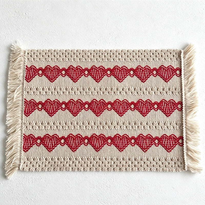 CouldNook Nordic Striped Table Mat - Aesthetic Contrast Color Placemat