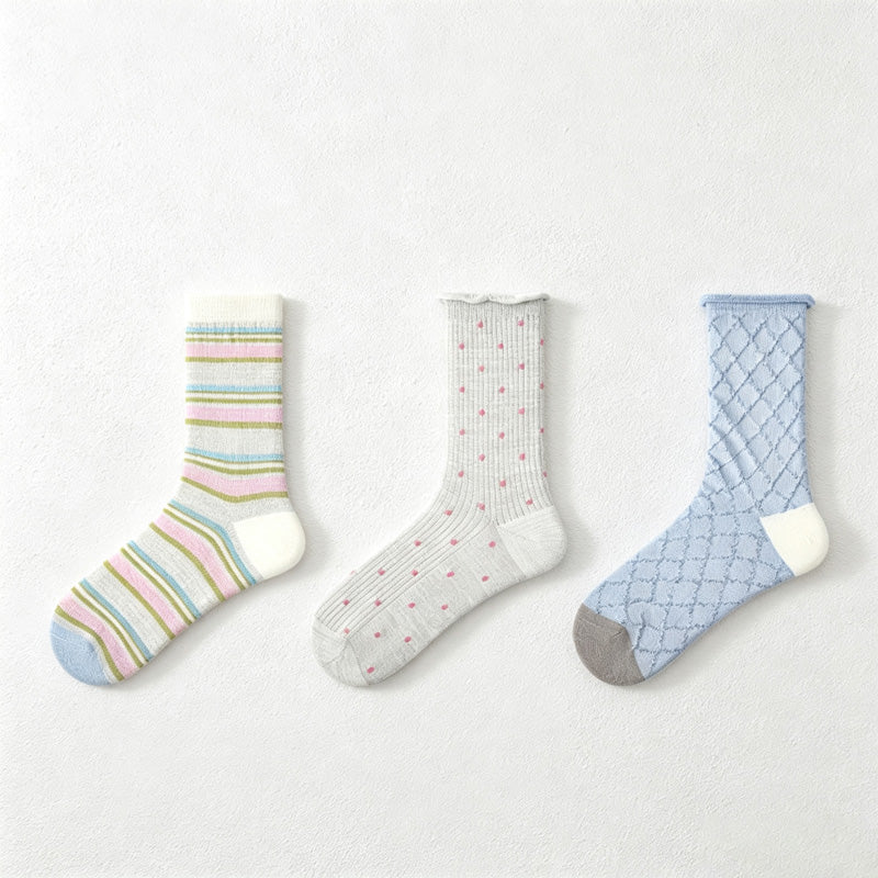 CouldNook Textured Colorful Textured Hosiery - Cozy Corner Accent