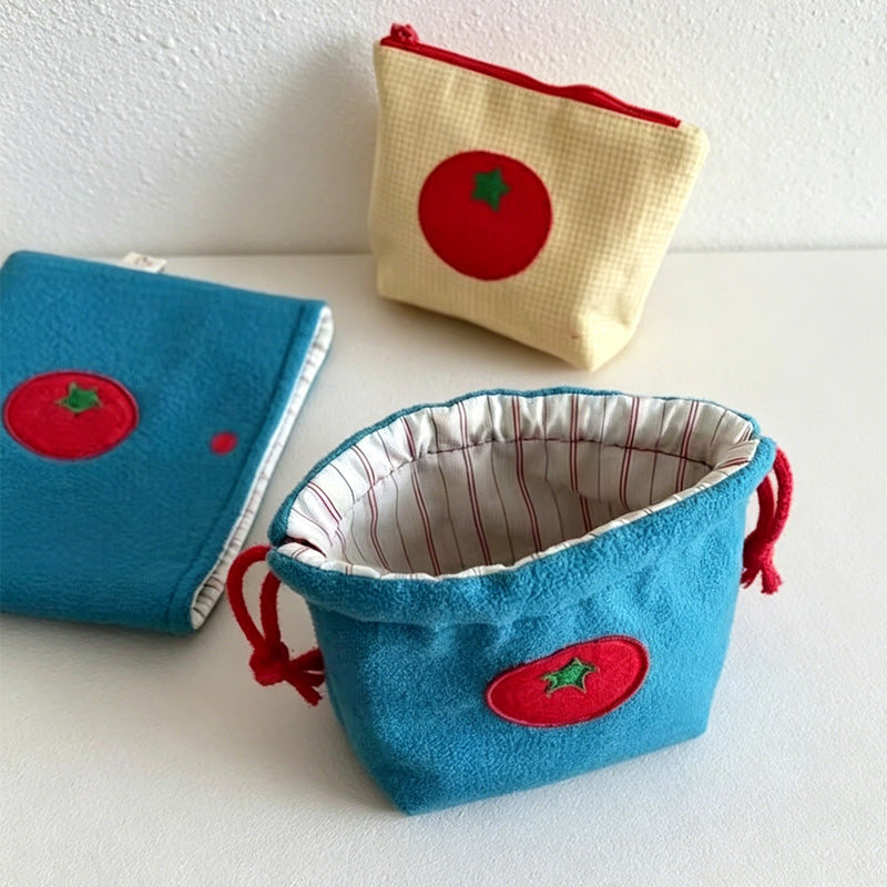 CouldNook Fruit Accent Drawstring Pouch - Small Storage Helper