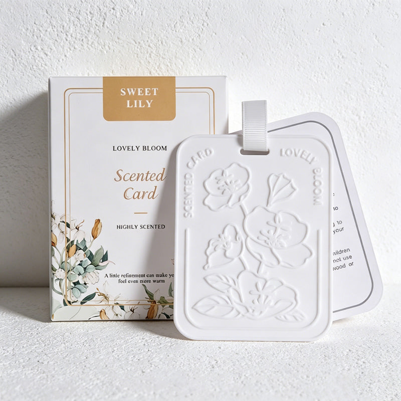 CouldNook Luxury Embossed Floral Scented Card - Wardrobe & Car Air Freshener