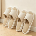 CouldNook Textured Airy Stripe Home Slippers - Practical Room Accent