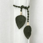 CouldNook Leaf Macrame Curtain Tieback - Soft Window Accent