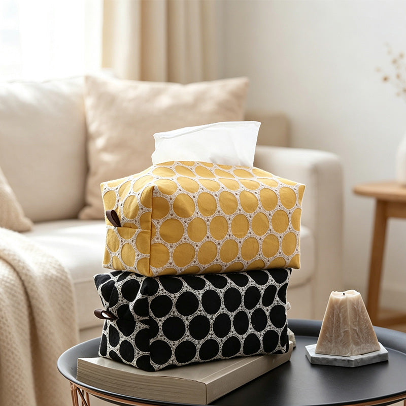 CouldNook Round Circle Pattern Tissue Cover - Everyday Use Accent