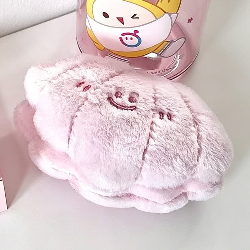 CouldNook Fluffy Round Compact Mirror Bag Charm- Desk Bag Accent