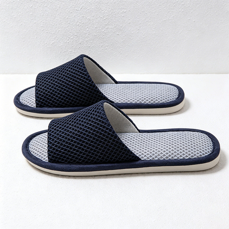 CouldNook Mesh Texture Open Toe House Slippers - Airy Indoor Accent