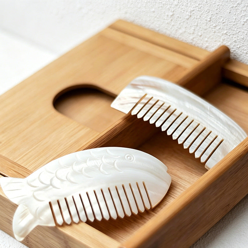 CouldNook Animal Shell Decorative Comb - Aesthetic Carved Shell Ornament