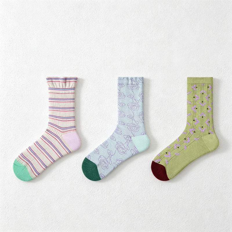 CouldNook Textured Colorful Textured Hosiery - Cozy Corner Accent