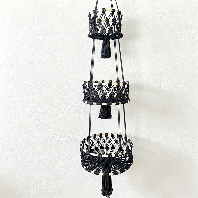 CouldNook Tiered Hanging Plant Basket - Wall Storage Organizer