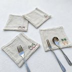 CouldNook Plaid Dining Set - Four-Piece Colorful Table Pad Pack