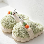CouldNook Carrot Colorblock Open Toe House Slippers - Playful Display Accent