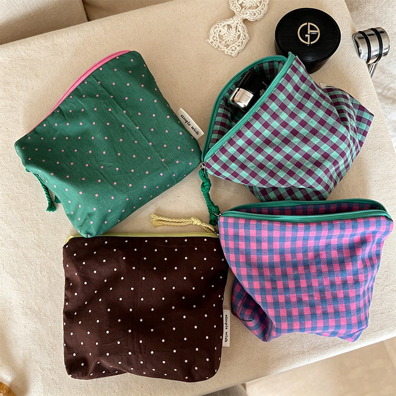 CouldNook Plush Trim Mini Zip Pouch - Small Storage Accent