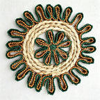 CouldNook Flower Shape Corn Woven Mat - Aesthetic Natural Placemat