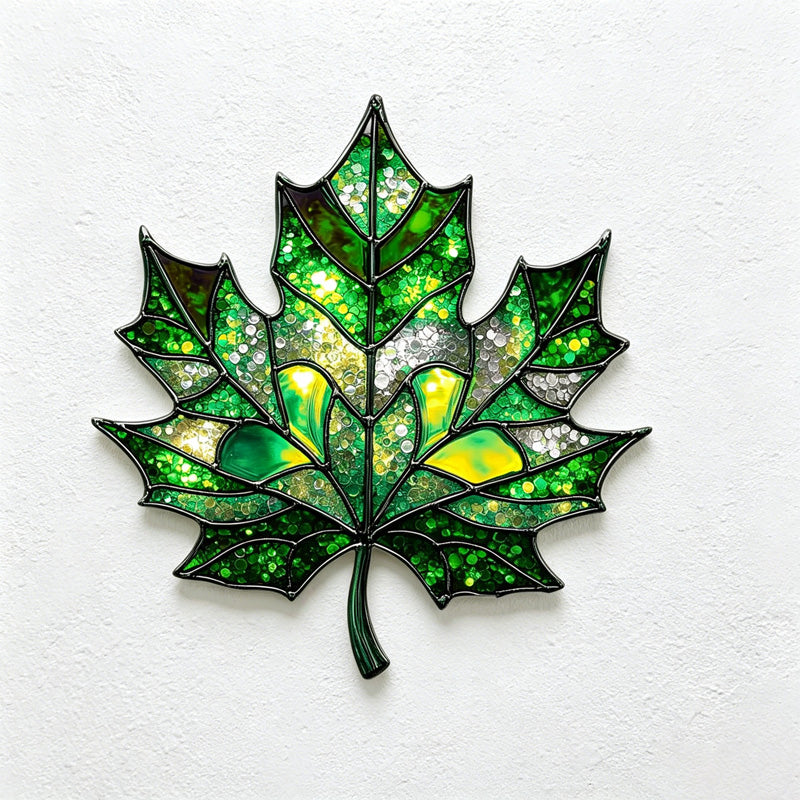 CouldNook Maple Leaf Window Suncatcher - Hanging Home Decor (小胡0611-8AC7HBW121)-ok