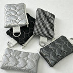 CouldNook Mini Quilted Heart Purse - Aesthetic Portable Card Case