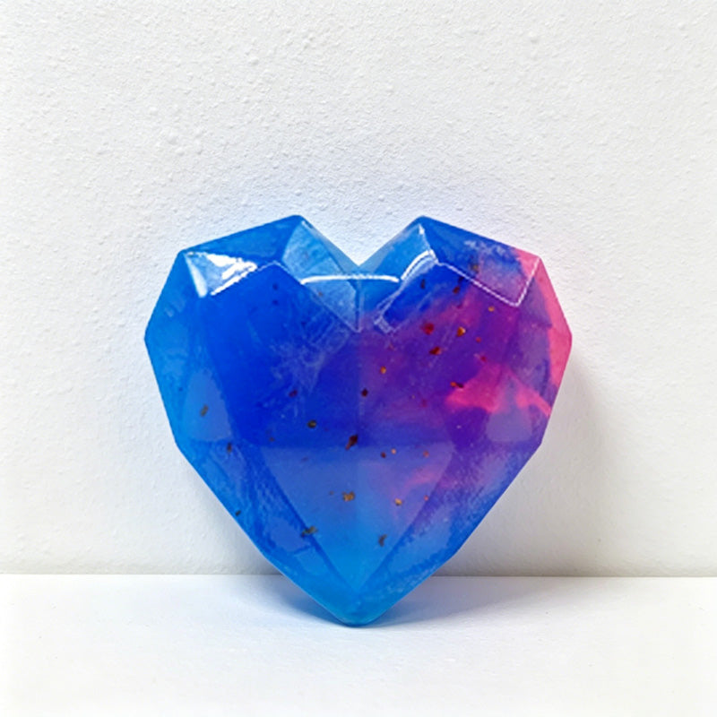 CouldNook Translucent Gemstone & Heart Gold Foil Handmade Soap