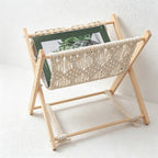 CouldNook Macrame Wood Storage Rack - Home Organizer Decor