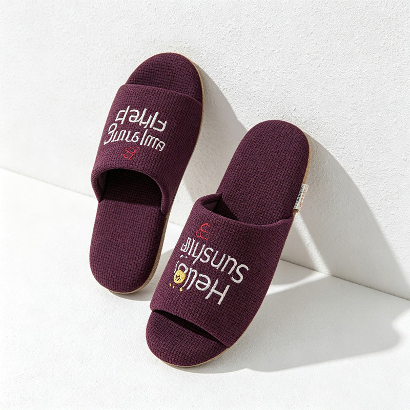 CouldNook Open Toe Smooth Home Slippers - Gentle Display Piece