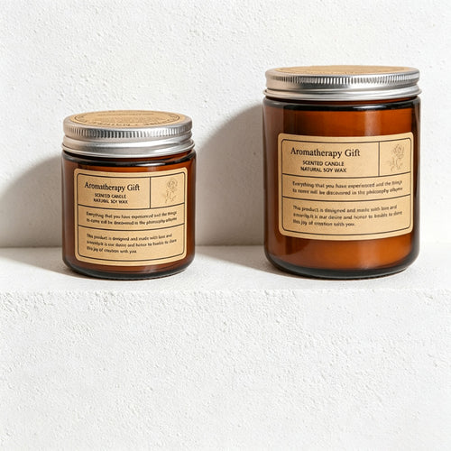 CouldNook Black Vanilla Scent Amber Glass Candle - Soft Home Detail