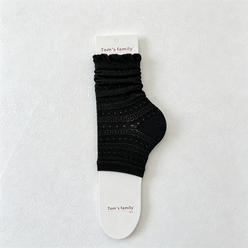 CouldNook Ribbed Neutral Textured Hosiery - Easy Storage Accent