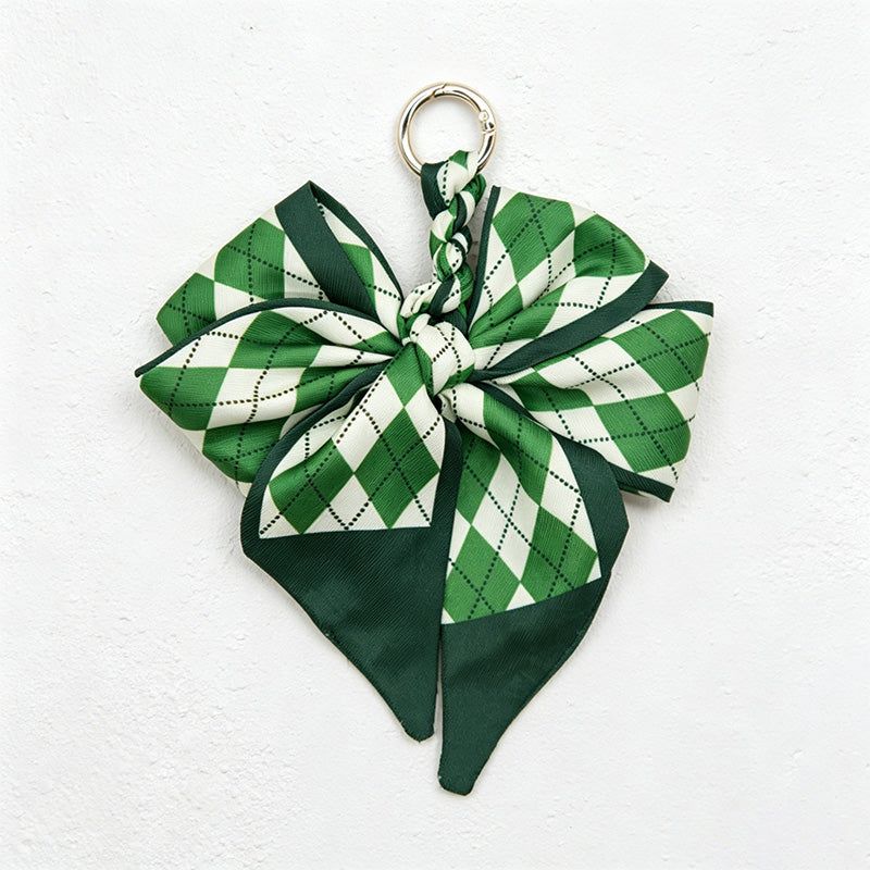 CouldNook 5.51''  Pattern Bow Bag Charm - Handle Accent