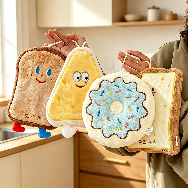 CouldNook Hanging Toast Cheese Hanging Towel - Gentle Display Piece