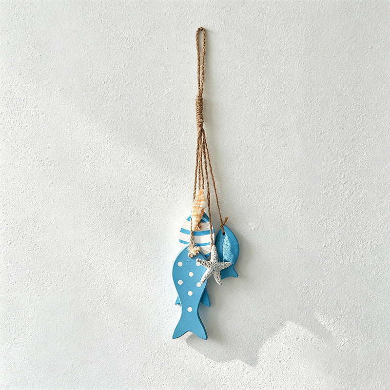 CouldNook Mediterranean Fish & Starfish Hanging - Coastal Shell Ornament