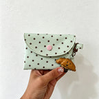 CouldNook Mint Chocolate Star Pouch - Aesthetic Canvas Card Case