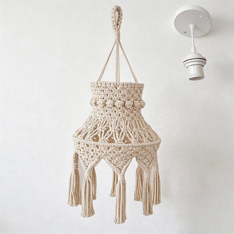 CouldNook Macrame Table Lamp Shade - Warm Bedside Lighting
