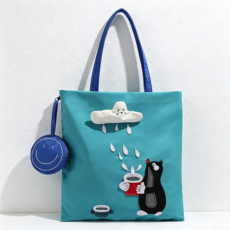 CouldNook Rain Cloud Cat Tote Bag - Daily Carry Accent