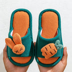 CouldNook Carrot Detail Soft Open Toe Slippers - Sunny Home Accent