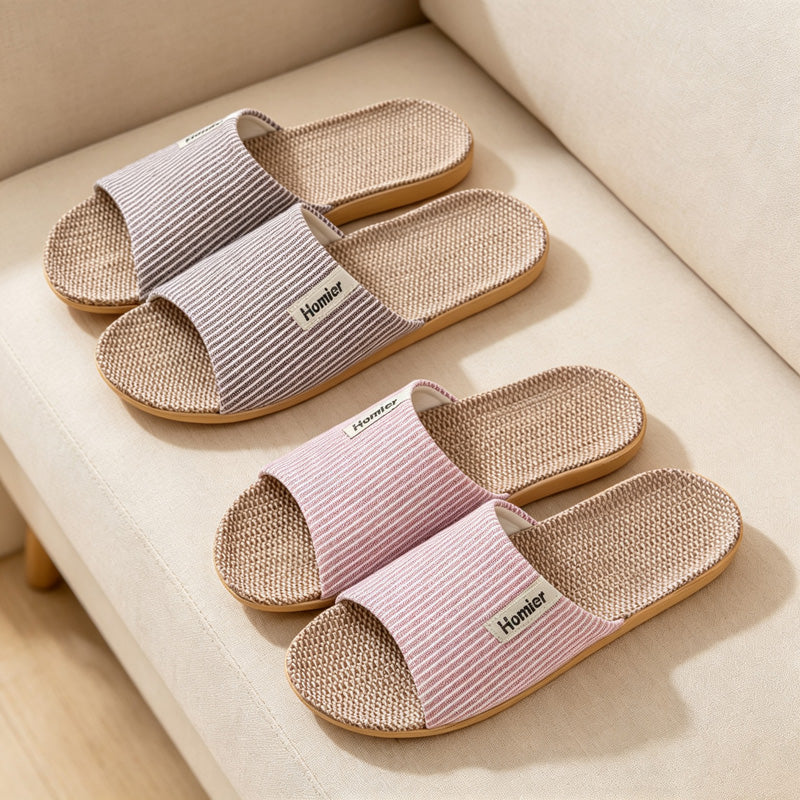 CouldNook Woven Look Buckle Detail Home Slippers - Small Space Helper