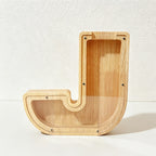 CouldNook 26-letter Wooden Money Box - Desktop Savings Ornament