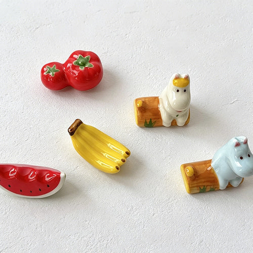CouldNook Ceramic Chopstick Rest - Tabletop Decor Utensil Holder