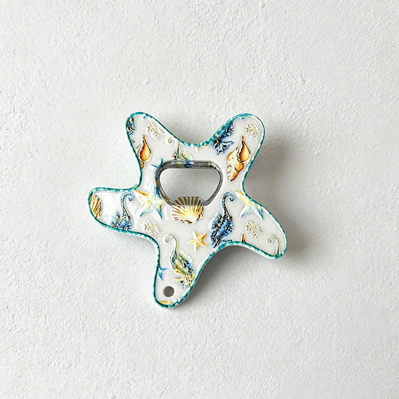 CouldNook Starfish 2-in-1 Fridge Magnet Bottle Opener - Coastal Decor Beer Cap Opener