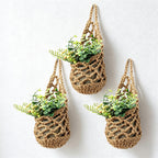 CouldNook Hanging Woven Storage Basket - Wall Plant Holder