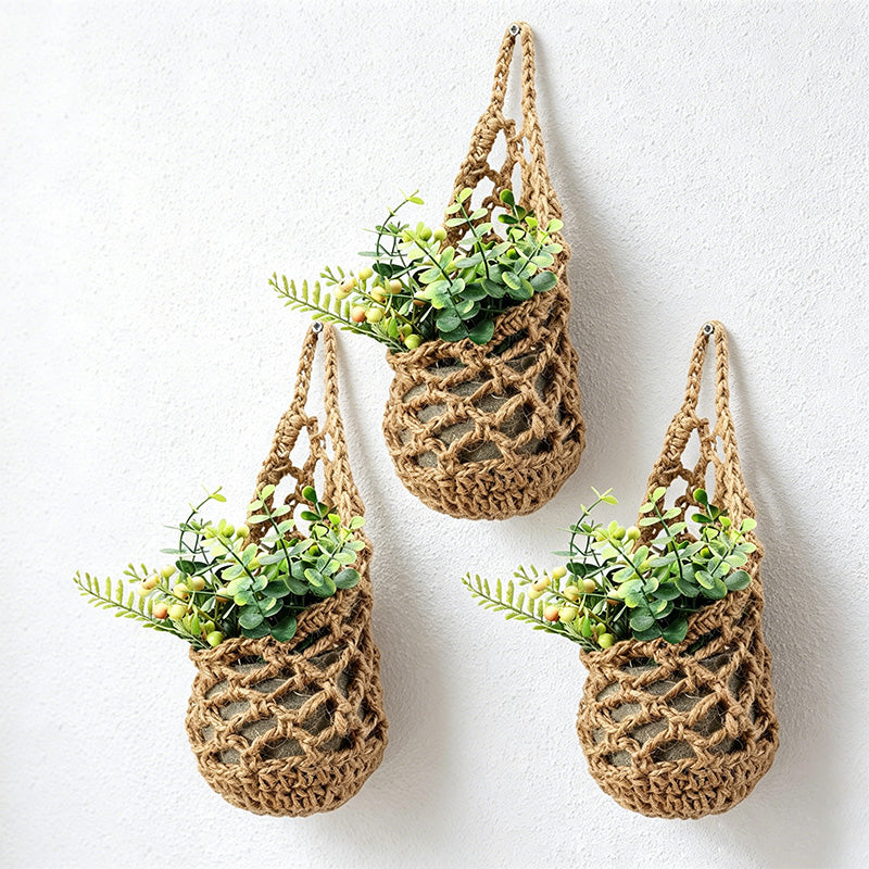CouldNook Hanging Woven Storage Basket - Wall Plant Holder
