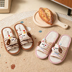 CouldNook Bear Accent Open Toe House Slippers - Family Indoor Accent