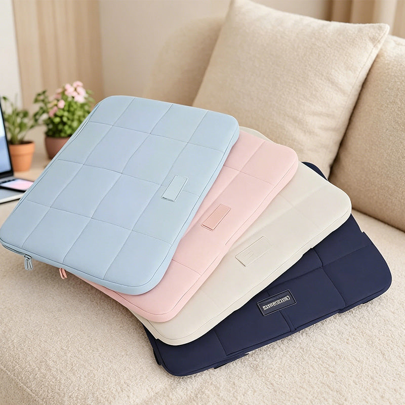 CouldNook Quilted Laptop Sleeve Pouch - Desk Storage Accent