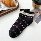 CouldNook Dainty Floral Crew Socks - Everyday Gift Accessory
